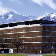 Parking of the Valais Hospital in Sion, Switzerland