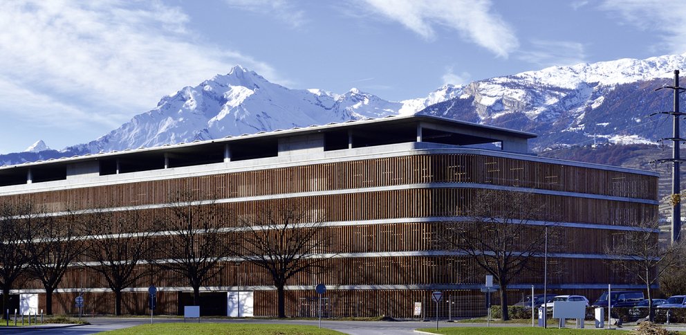 Parking de l’Hôpital du Valais in Sion, Schweiz